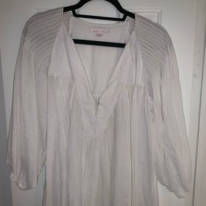 Rebecca Taylor puff sleeve white blouse